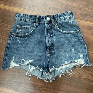 Zara High Waisted Denim Shorts